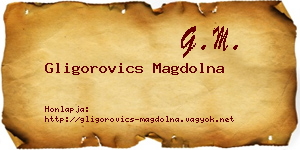 Gligorovics Magdolna névjegykártya